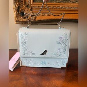 NWT Loungefly Disney Cinderella Shimmer Embroidered Crossbody Bag